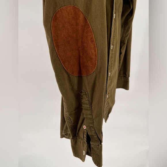 EUC Bensimon Leather Elbow Patch Button Down Shirt - Picture 4 of 10